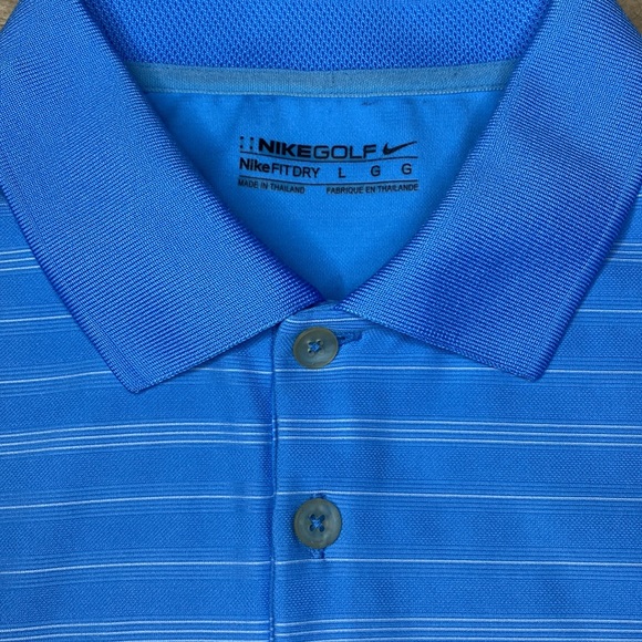 Nike Golf Light Blue & White Polo - Picture 2 of 3